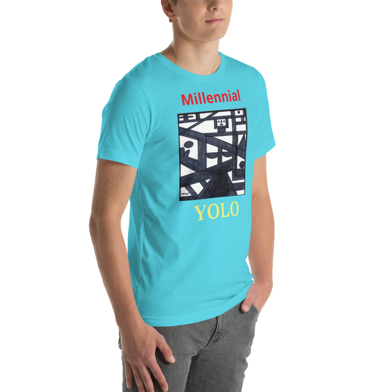 KW Gallery Wearable Art Tee 35 YOLO - Winter Sunshine Marketplace