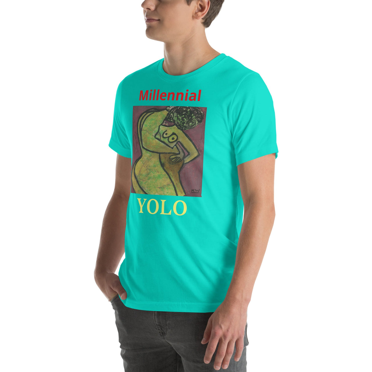 KW Gallery Wearable Art Tee 38 YOLO - Winter Sunshine Marketplace