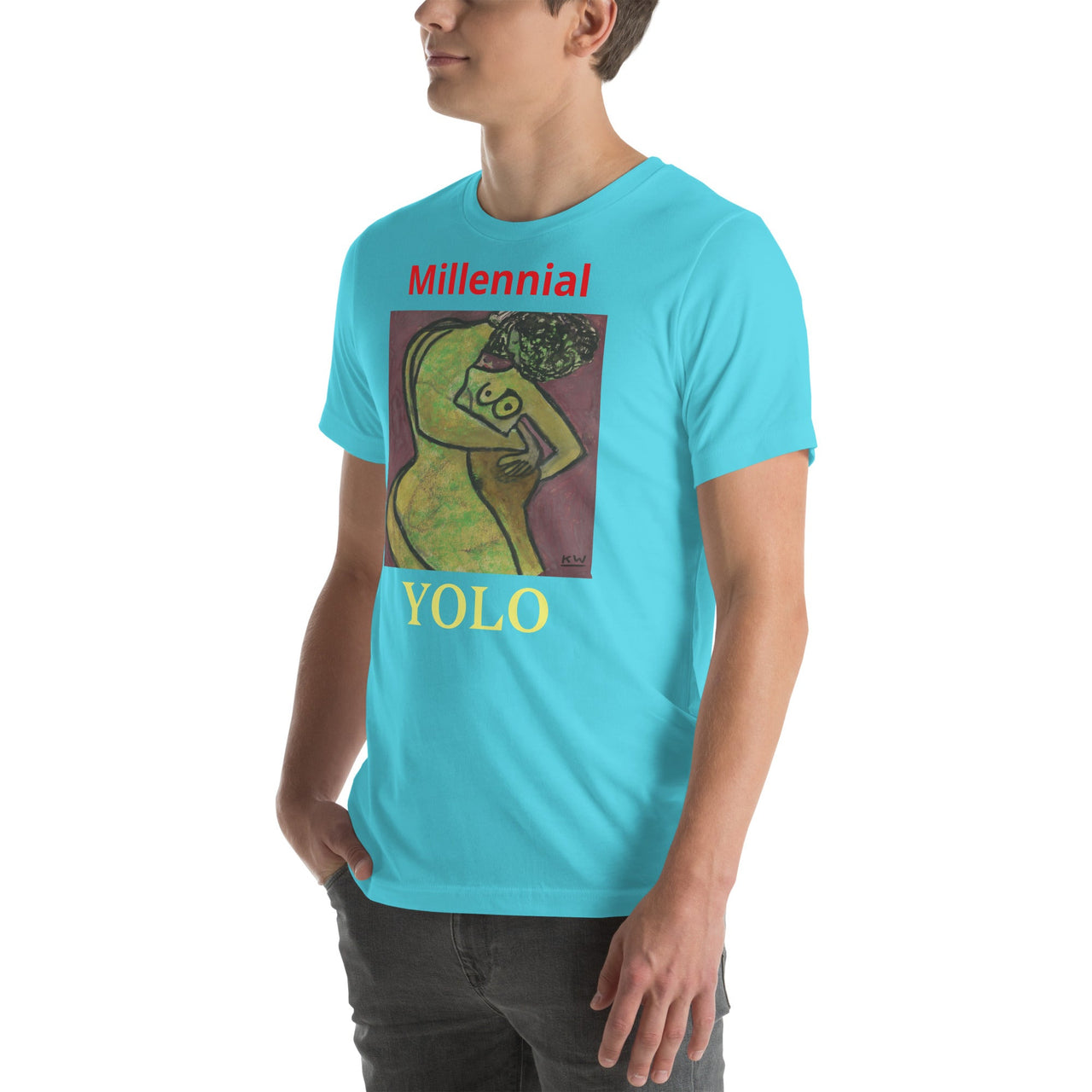 KW Gallery Wearable Art Tee 38 YOLO - Winter Sunshine Marketplace