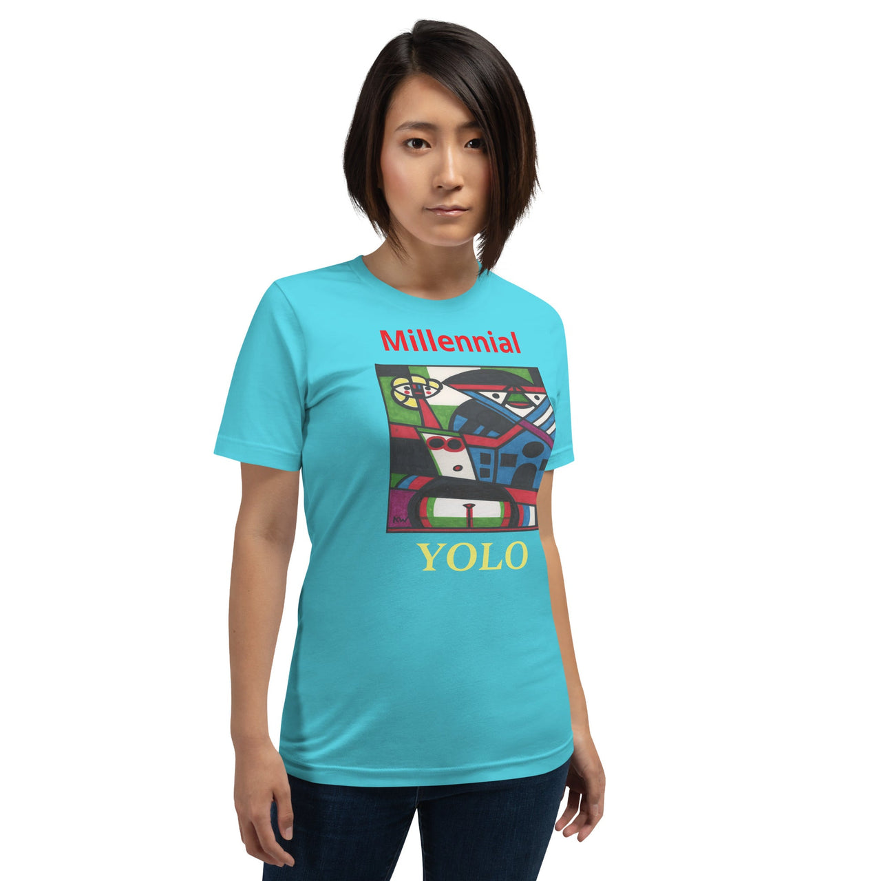 KW Gallery Wearable Art Tee 44 YOLO - Winter Sunshine Marketplace