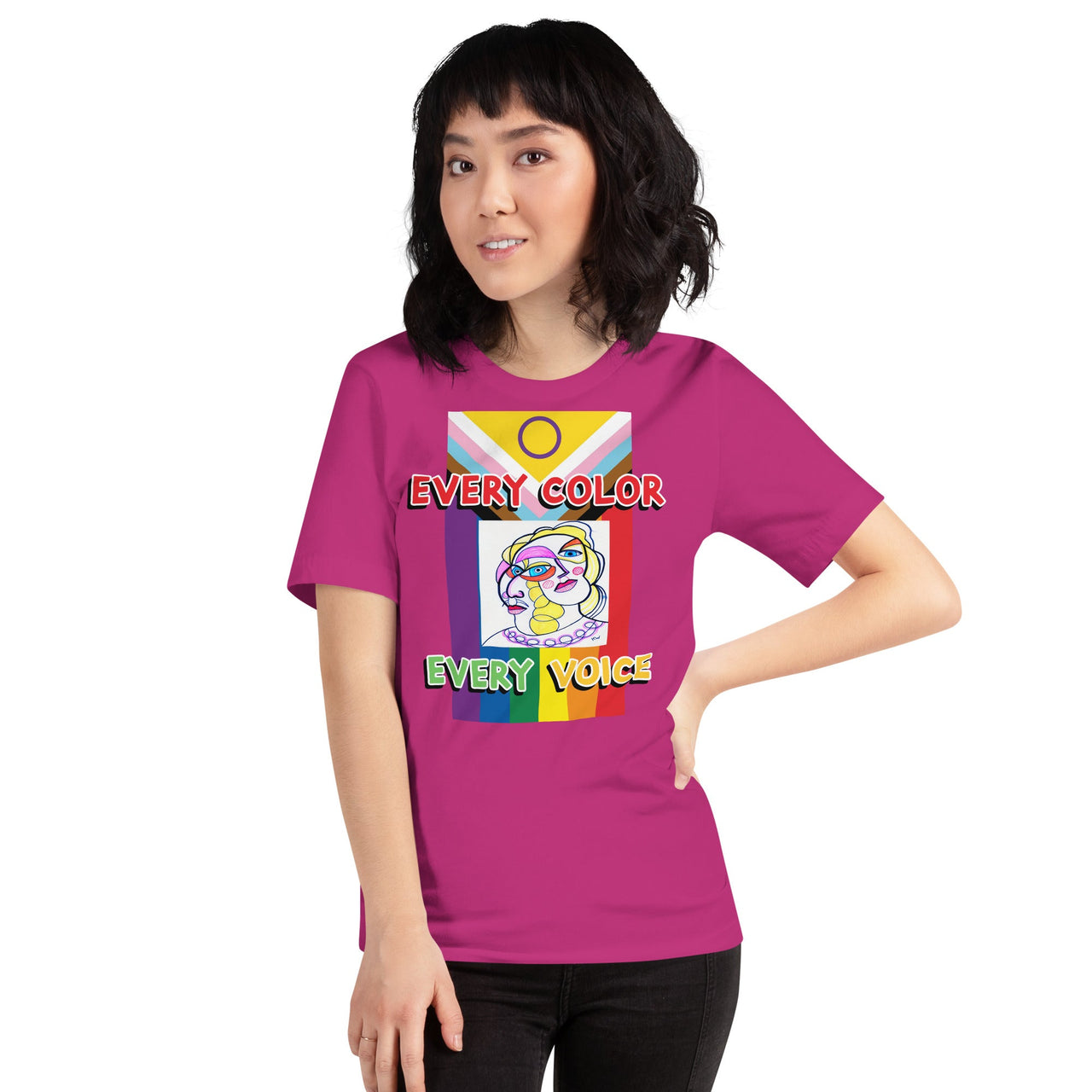 KW Gallery Wearable Art Tee 🏳️‍🌈 "Every Color Every Voice” Pride Edition Tee - Winter Sunshine Marketplace