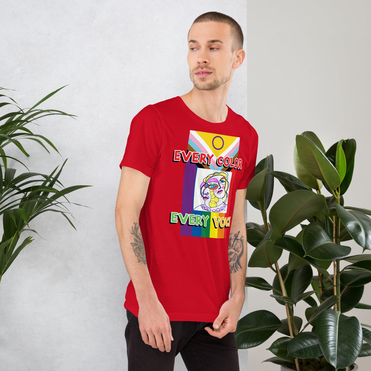KW Gallery Wearable Art Tee 🏳️‍🌈 "Every Color Every Voice” Pride Edition Tee - Winter Sunshine Marketplace