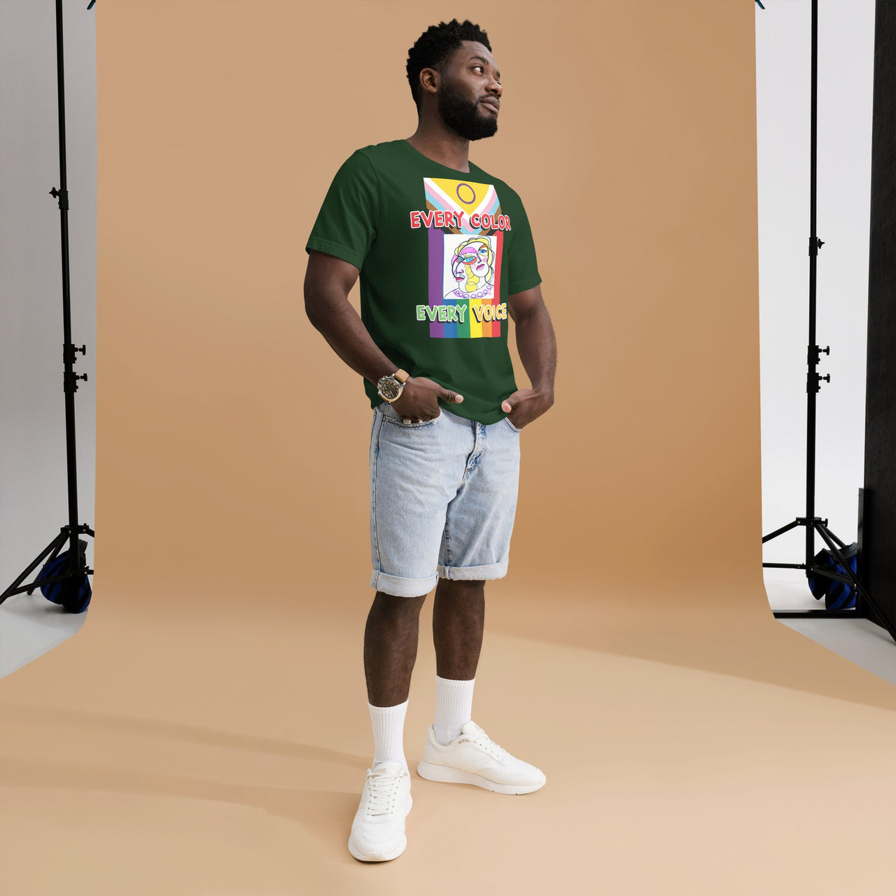 KW Gallery Wearable Art Tee 🏳️‍🌈 "Every Color Every Voice” Pride Edition Tee - Winter Sunshine Marketplace
