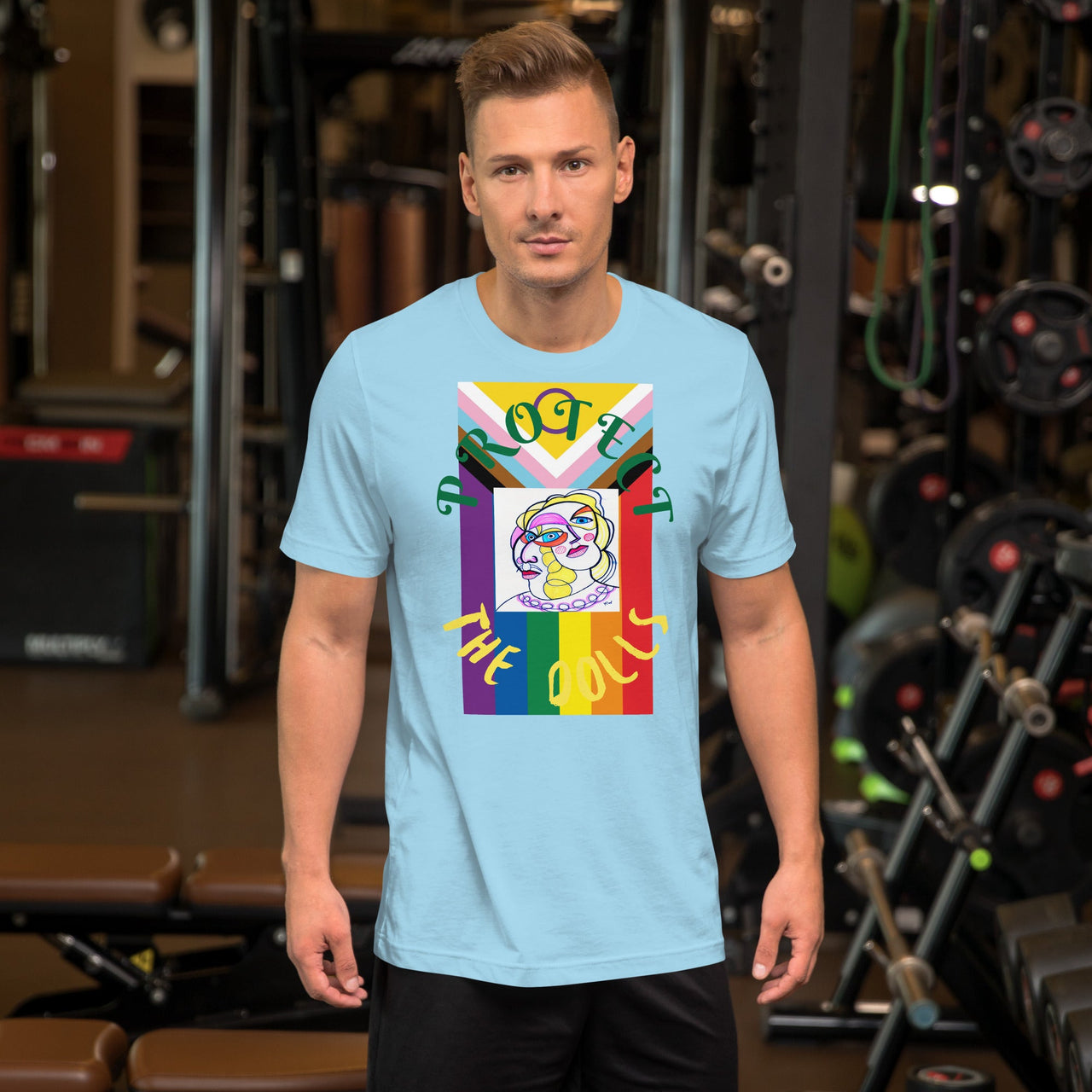 KW Gallery Wearable Art Tee 🏳️‍🌈 “Protect the Dolls” Pride Edition Tee B - Winter Sunshine Marketplace