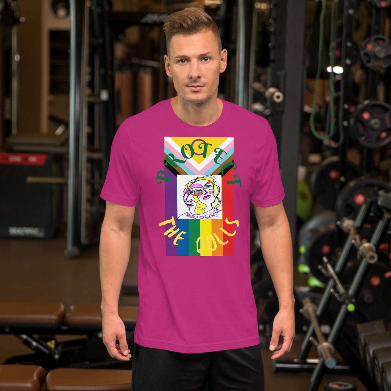 KW Gallery Wearable Art Tee 🏳️‍🌈 “Protect the Dolls” Pride Edition Tee B - Winter Sunshine Marketplace