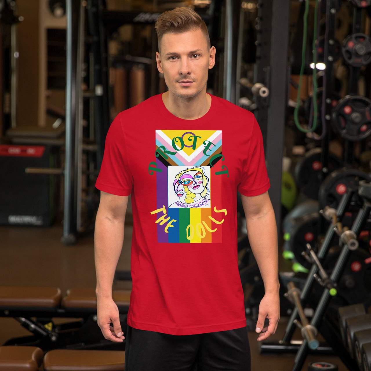 KW Gallery Wearable Art Tee 🏳️‍🌈 “Protect the Dolls” Pride Edition Tee B - Winter Sunshine Marketplace
