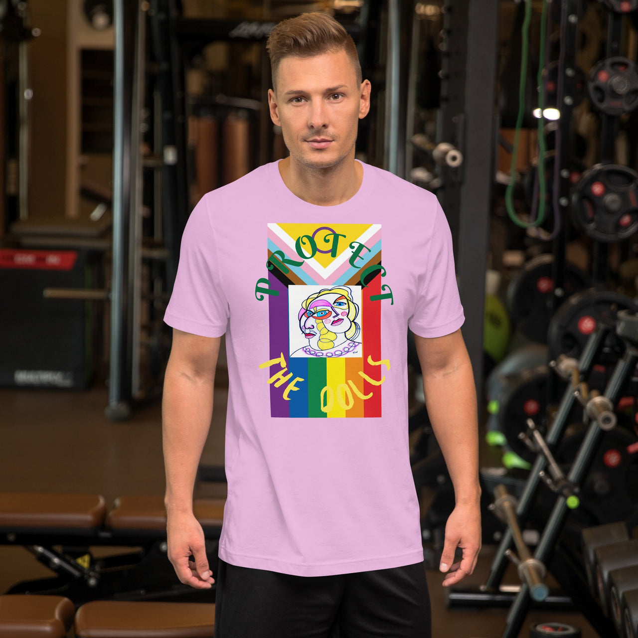 KW Gallery Wearable Art Tee 🏳️‍🌈 “Protect the Dolls” Pride Edition Tee B - Winter Sunshine Marketplace