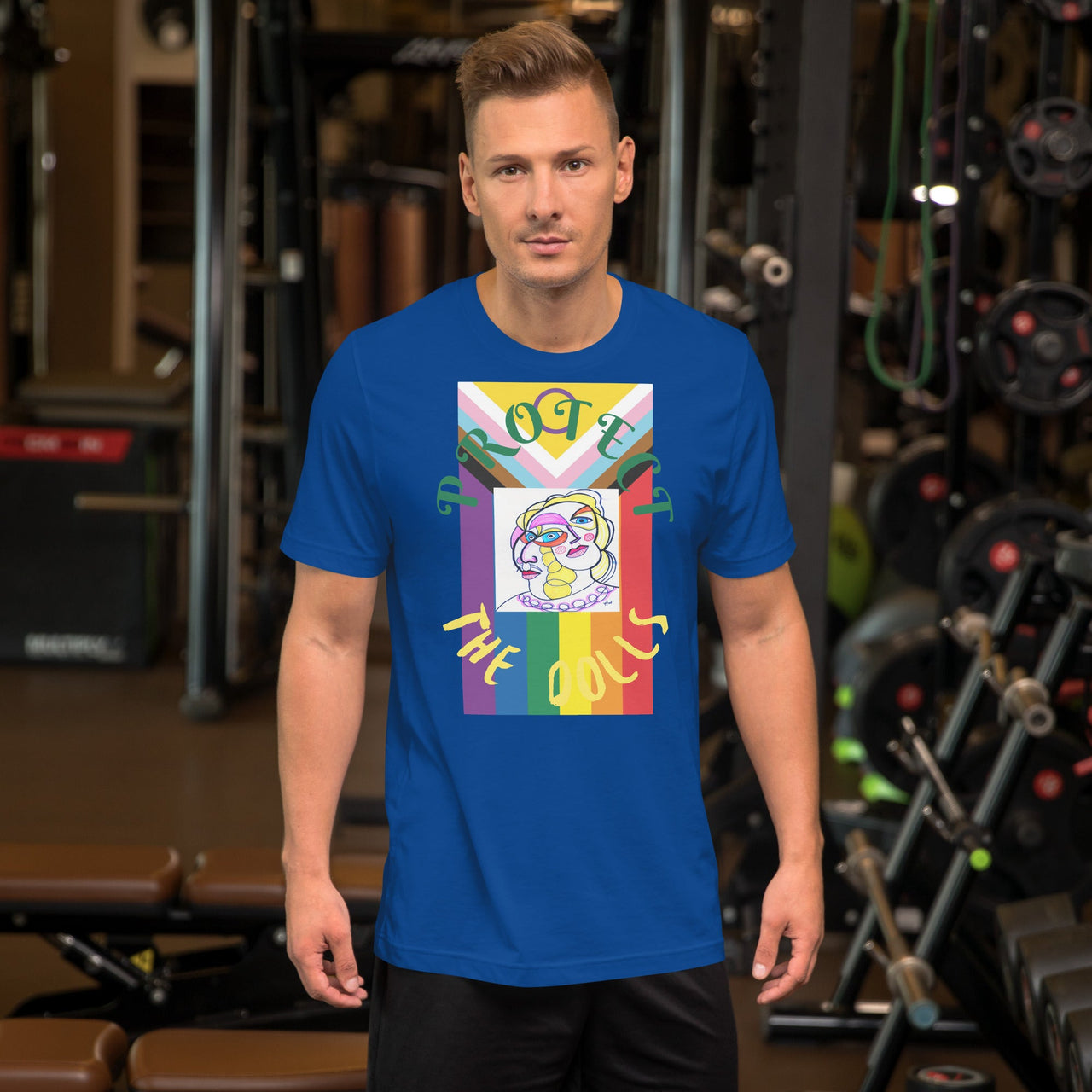 KW Gallery Wearable Art Tee 🏳️‍🌈 “Protect the Dolls” Pride Edition Tee B - Winter Sunshine Marketplace