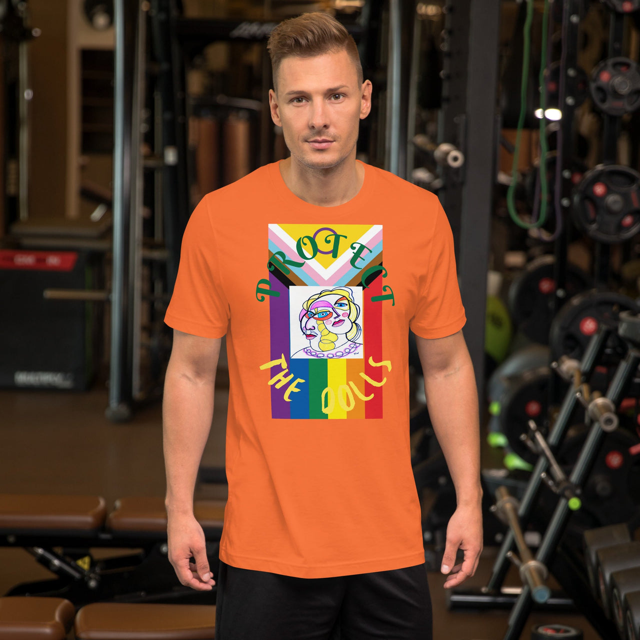 KW Gallery Wearable Art Tee 🏳️‍🌈 “Protect the Dolls” Pride Edition Tee B - Winter Sunshine Marketplace