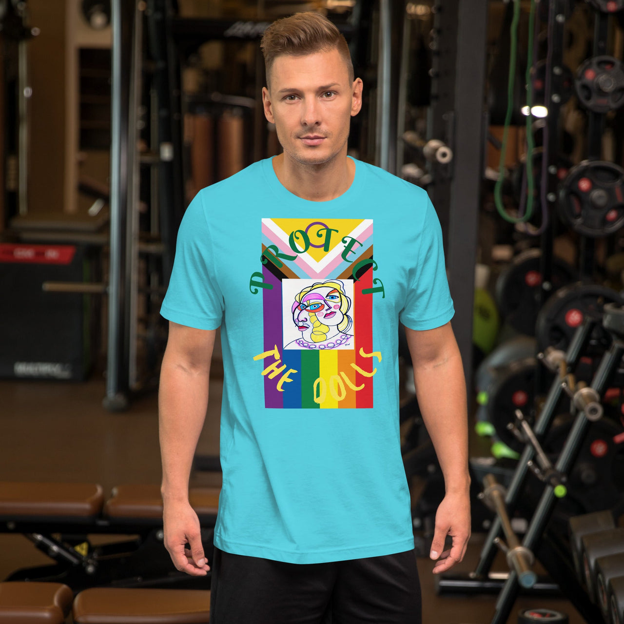 KW Gallery Wearable Art Tee 🏳️‍🌈 “Protect the Dolls” Pride Edition Tee B - Winter Sunshine Marketplace
