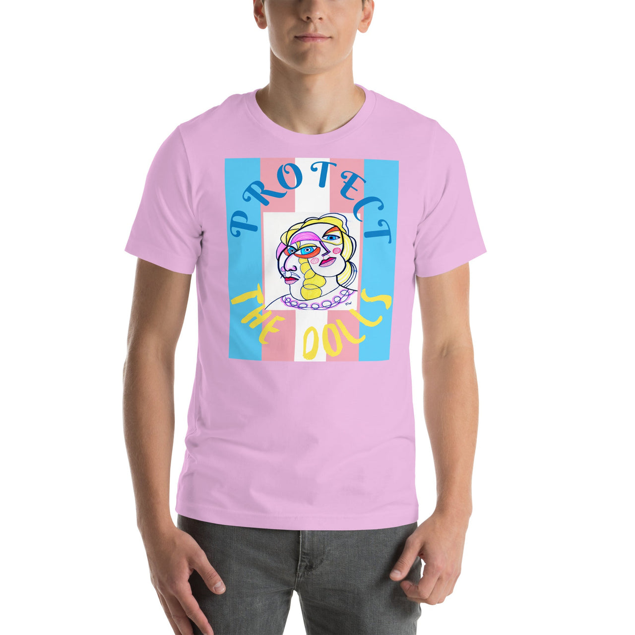 KW Gallery Wearable Art Tee 🏳️‍🌈 “Protect the Dolls” Pride Edition Tee C - Winter Sunshine Marketplace