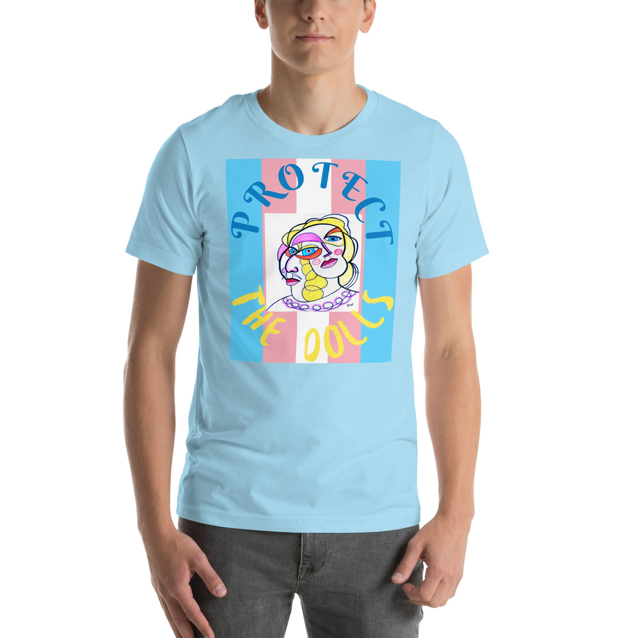KW Gallery Wearable Art Tee 🏳️‍🌈 “Protect the Dolls” Pride Edition Tee C - Winter Sunshine Marketplace