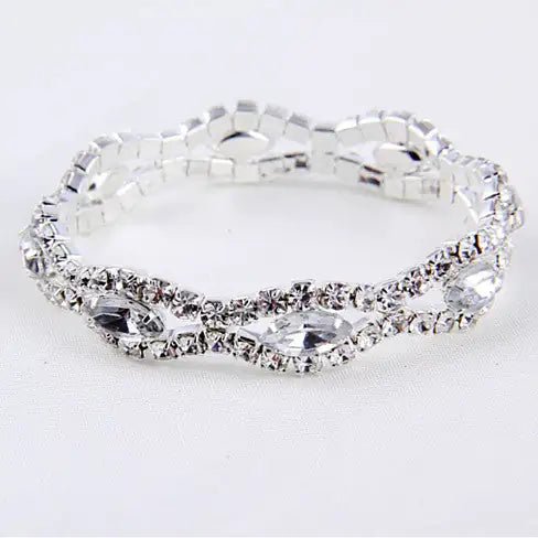 Love Boat All Crystal Stretchable Bracelet - Winter Sunshine Marketplace