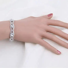 Love Boat All Crystal Stretchable Bracelet - Winter Sunshine Marketplace