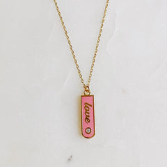 Love Drop Bar Necklace - Winter Sunshine Marketplace