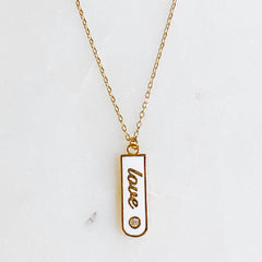 Love Drop Bar Necklace - Winter Sunshine Marketplace