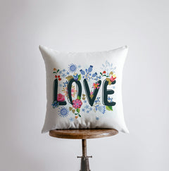 Love Floral Polkadot Pillow Cover | Gospel Pillow | Home Decor | - Winter Sunshine Marketplace