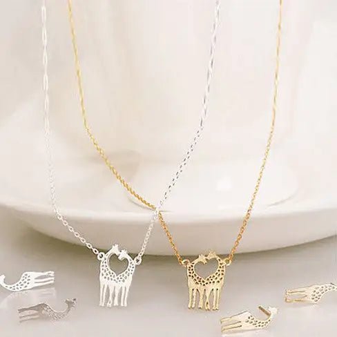 LOVE IS TALL Giraffe Love Necklace And Earrings Set of 3 - Winter Sunshine Marketplace