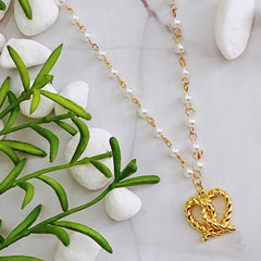 Pretzel Love Pendant Necklace - Winter Sunshine Marketplace