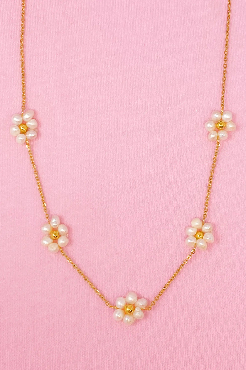 Pure Love Pearl Flower Necklace - Winter Sunshine Marketplace