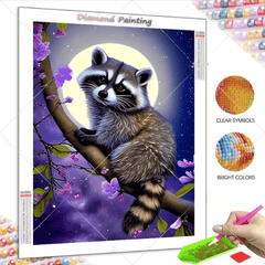 Raccoon Diamond Painting - Winter Sunshine Marketplace