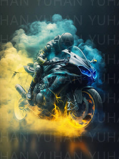 Racing Moto Diamond Painting - Winter Sunshine Marketplace