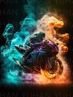 Racing Moto Diamond Painting - Winter Sunshine Marketplace