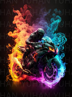 Racing Moto Diamond Painting - Winter Sunshine Marketplace