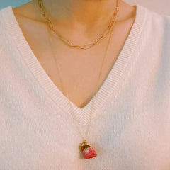 Rose Bud Love Heart Necklace - Winter Sunshine Marketplace