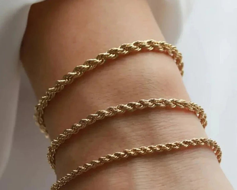 Stainless Steel Rope Chain Bracelet - Winter Sunshine Marketplace