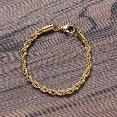 Stainless Steel Rope Chain Bracelet - Winter Sunshine Marketplace