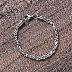 Stainless Steel Rope Chain Bracelet - Winter Sunshine Marketplace